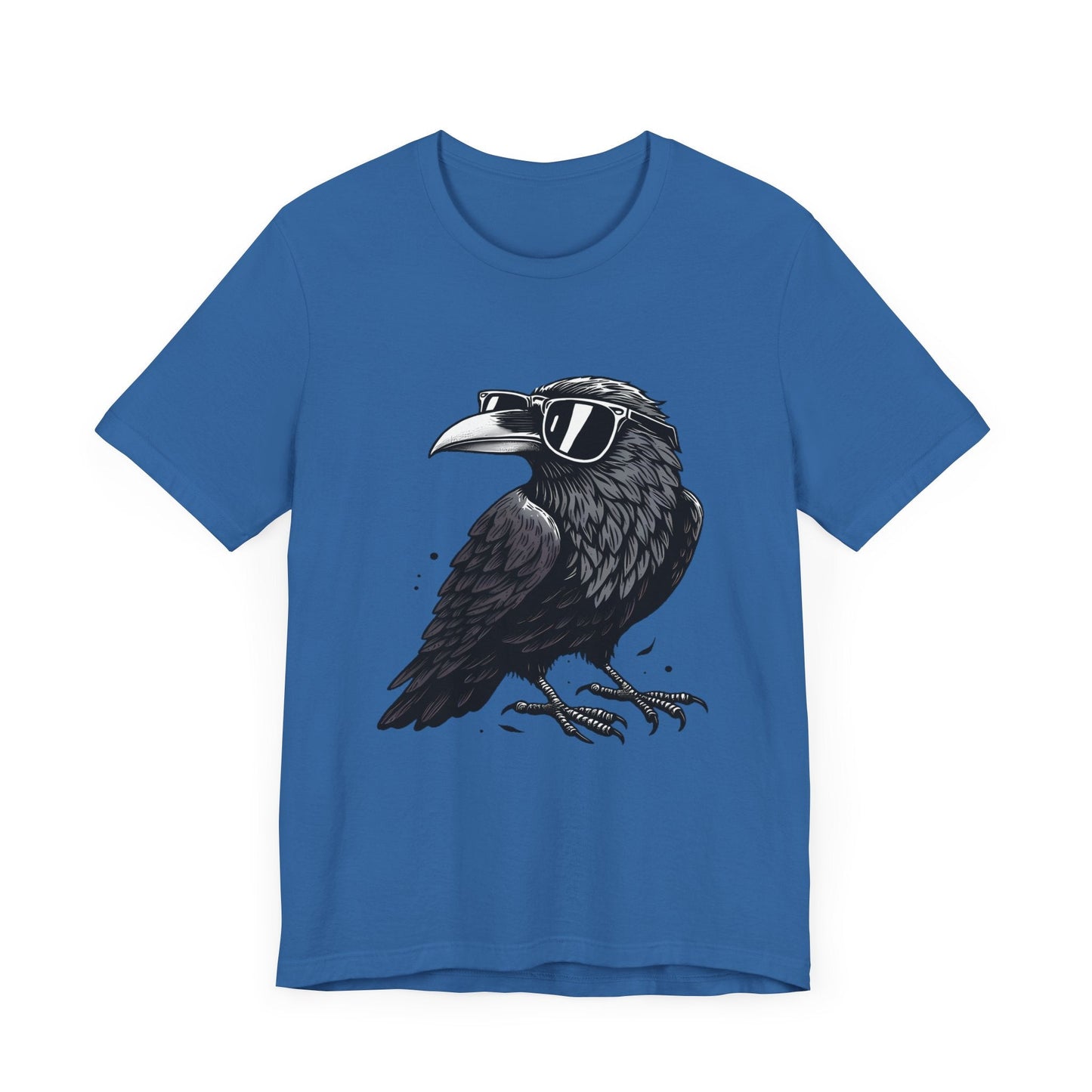 Raven In Sunglasses Short Sleeve Tee ShirtT - ShirtVTZdesignsColumbia BlueXSCottonCrew neckcrow