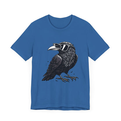 Raven In Sunglasses Short Sleeve Tee ShirtT - ShirtVTZdesignsColumbia BlueXSCottonCrew neckcrow