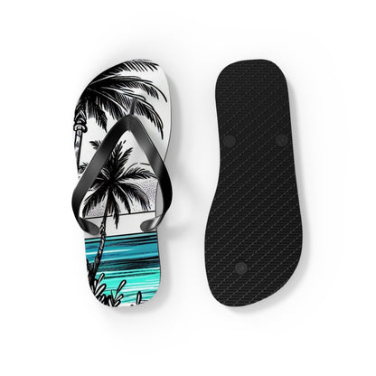 Raven On Beach Flip FlopsShoesVTZdesignsXLBlack solebeachflipflopsfootwear