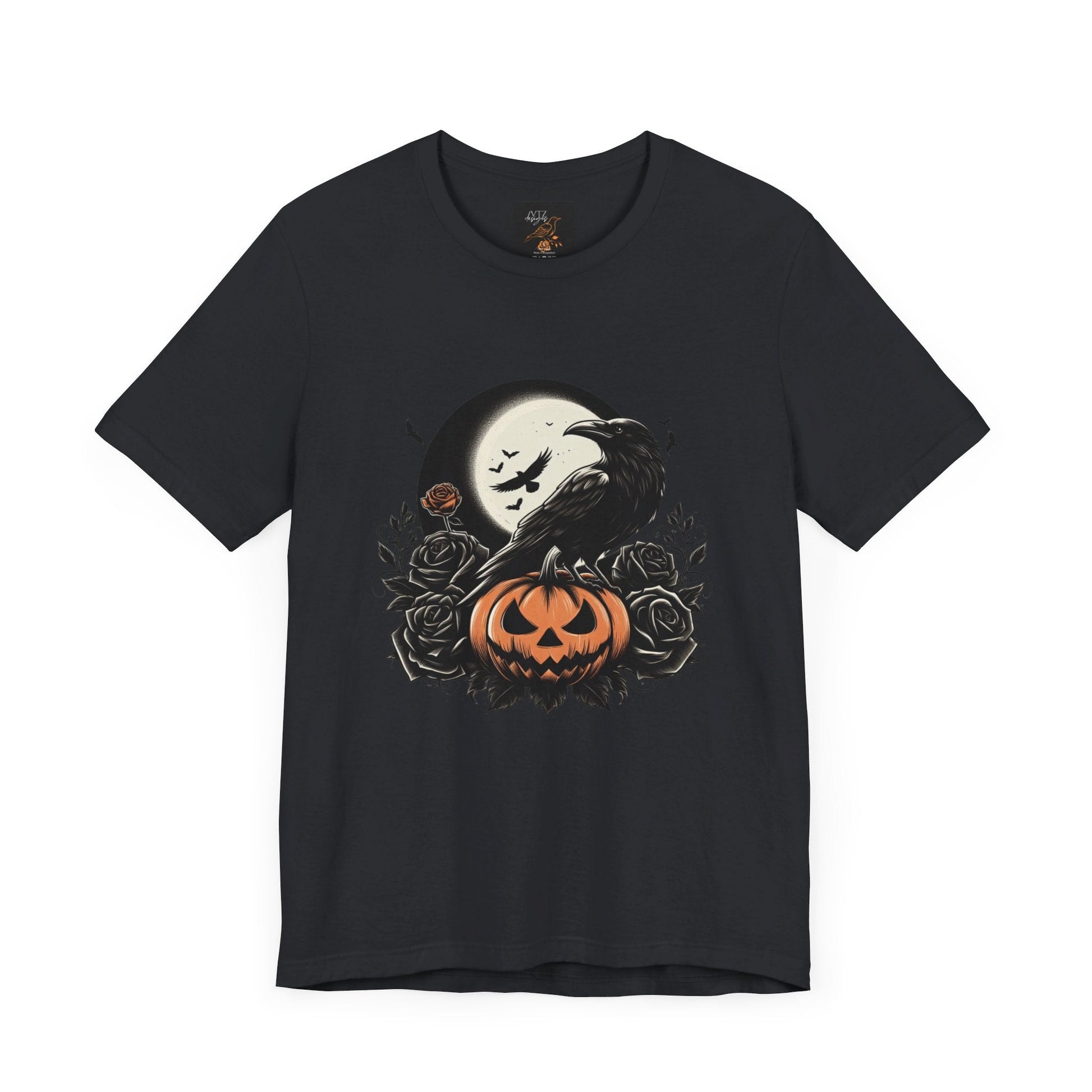 Raven On Jack o lantern Tee ShirtT - ShirtVTZdesignsVintage BlackXSblack rosesclothesclothing