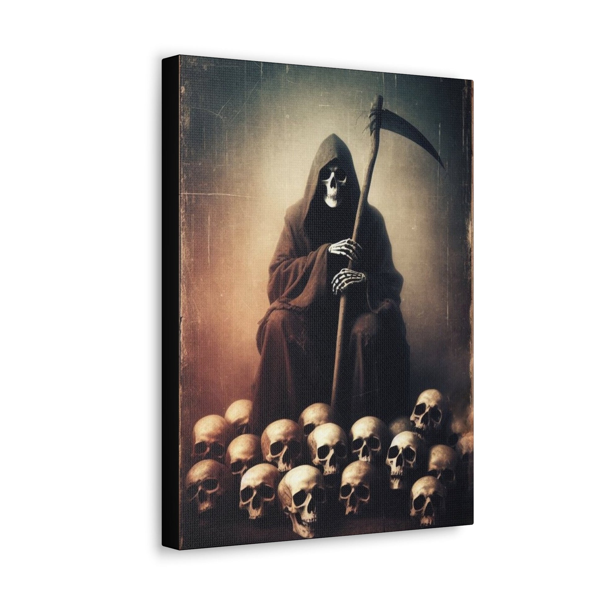 Reaper Sitting On Pile Of Skulls Canvas Gallery WrapCanvasVTZdesigns12″ x 16″1.25"Art & Wall DecorCanvascanvas art