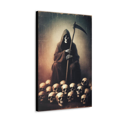 Reaper Sitting On Pile Of Skulls Canvas Gallery WrapCanvasVTZdesigns16″ x 24″1.25"Art & Wall DecorCanvascanvas art