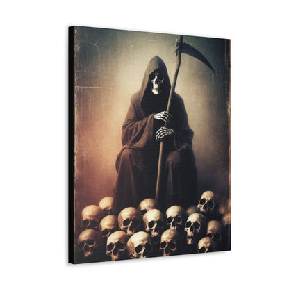 Reaper Sitting On Pile Of Skulls Canvas Gallery WrapCanvasVTZdesigns20″ x 24″1.25"Art & Wall DecorCanvascanvas art