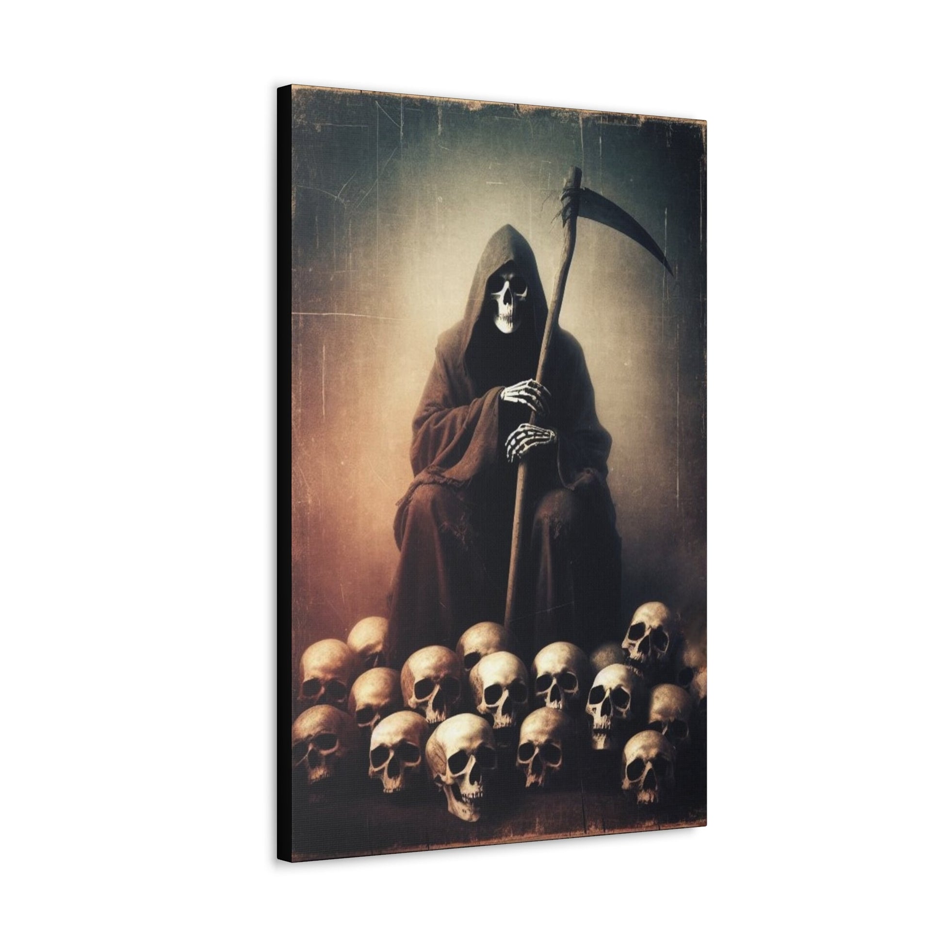 Reaper Sitting On Pile Of Skulls Canvas Gallery WrapCanvasVTZdesigns20″ x 30″1.25"Art & Wall DecorCanvascanvas art