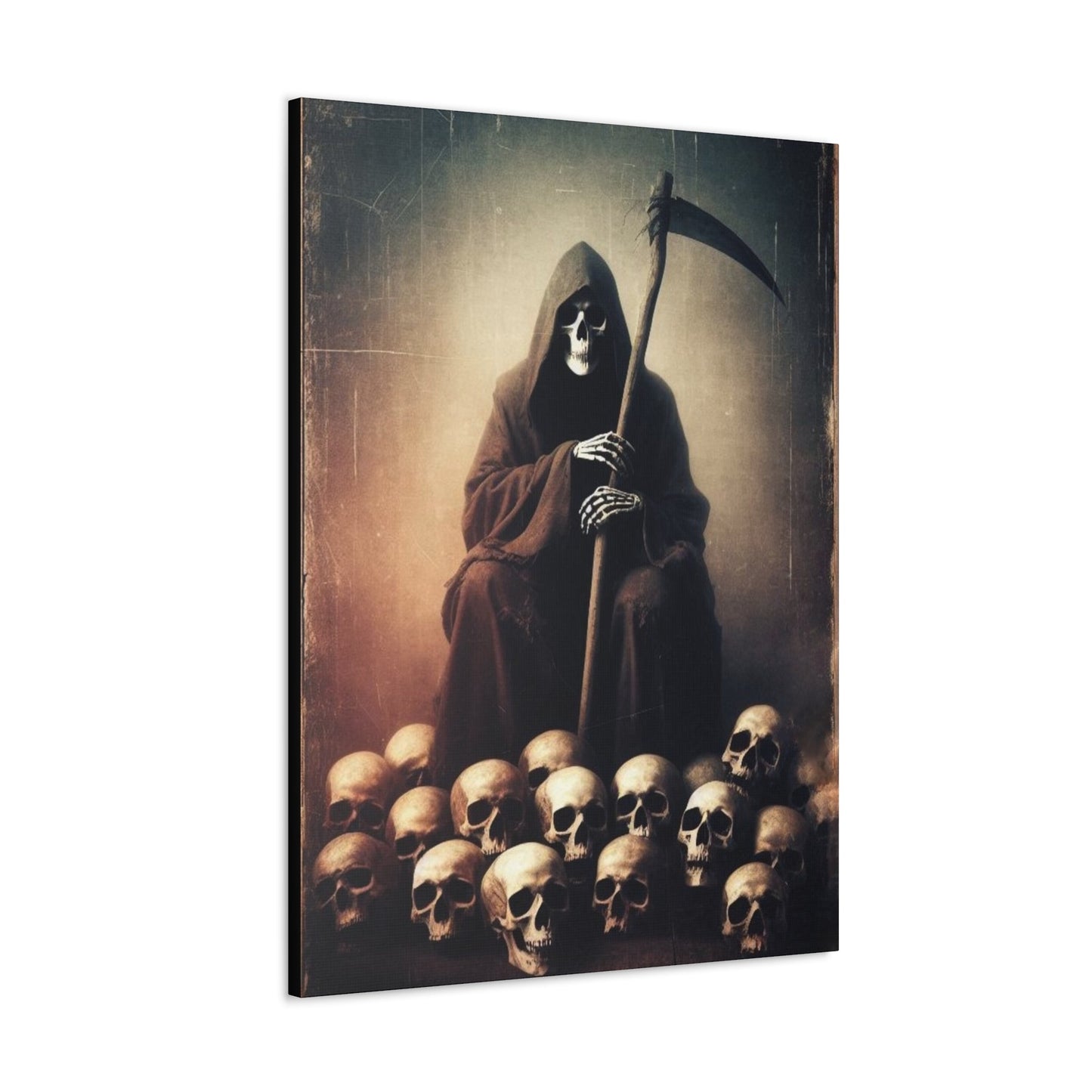 Reaper Sitting On Pile Of Skulls Canvas Gallery WrapCanvasVTZdesigns30″ x 40″1.25"Art & Wall DecorCanvascanvas art