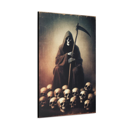 Reaper Sitting On Pile Of Skulls Canvas Gallery WrapCanvasVTZdesigns32″ x 48″1.25"Art & Wall DecorCanvascanvas art