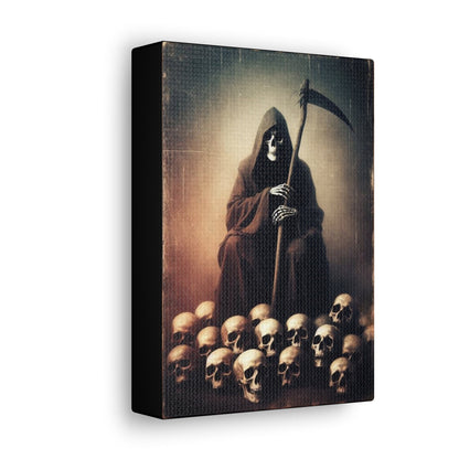 Reaper Sitting On Pile Of Skulls Canvas Gallery WrapCanvasVTZdesigns5″ x 7″1.25"Art & Wall DecorCanvascanvas art