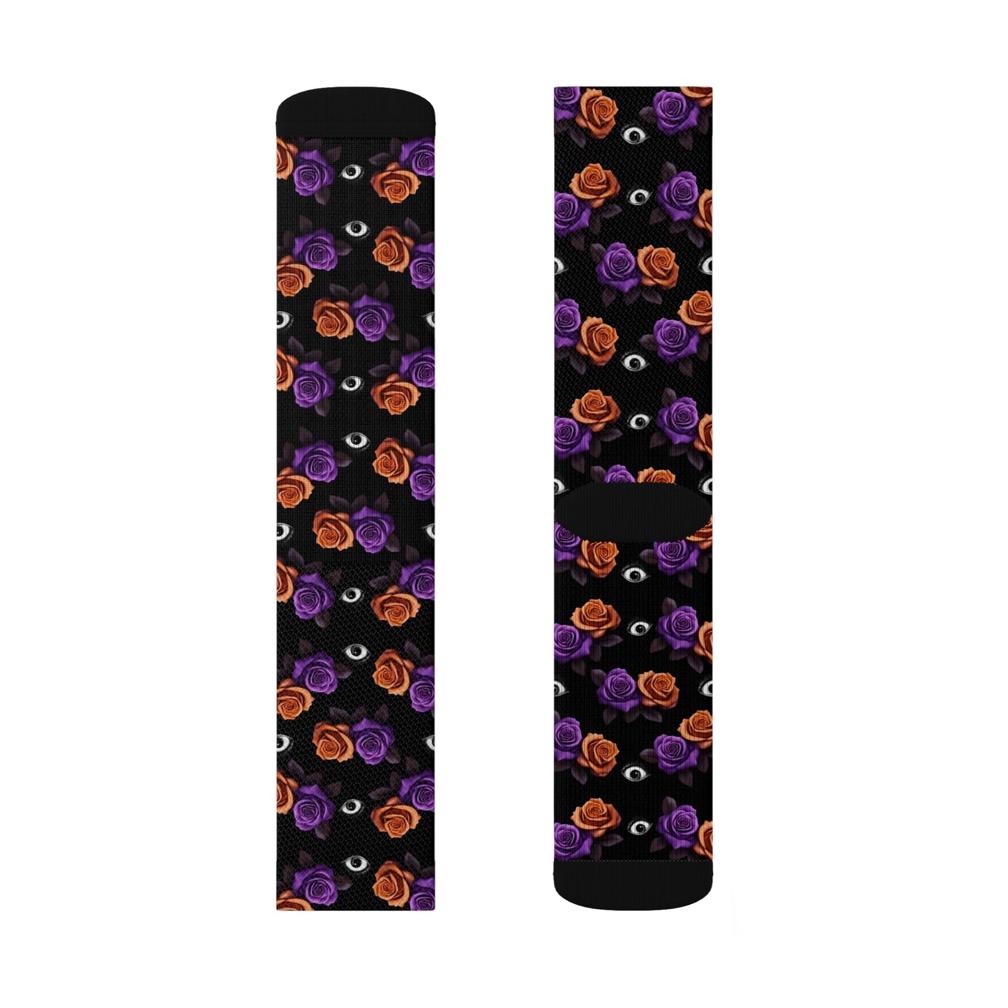 Roses and Eyeballs Sublimation SocksAll Over PrintsVTZdesignsLAccessoriesAll Over PrintAOP