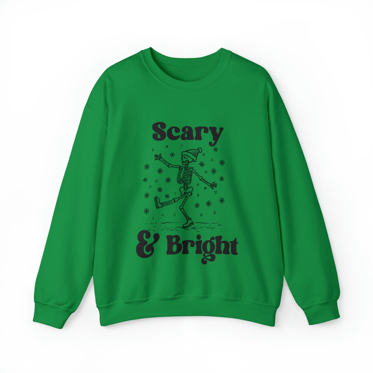 Scary and Bright Pullover Crewneck SweatshirtSweatshirtVTZdesignsSIrish GreenchristmasclothingCrew neck