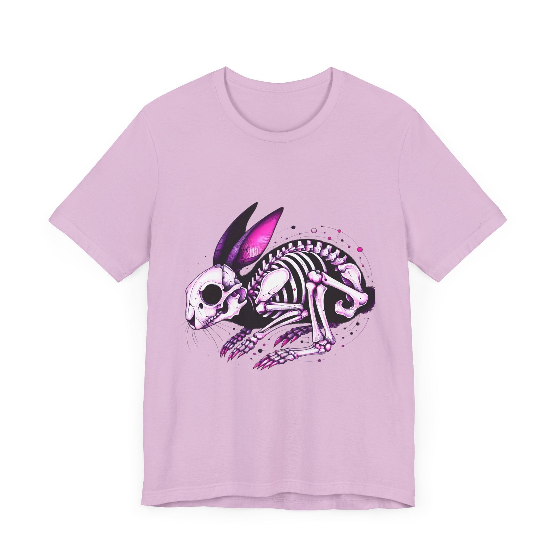 Skeleton Bunny Short Sleeve Tee ShirtT - ShirtVTZdesignsLilacXSCottonCrew neckDTG