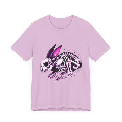 Skeleton Bunny Short Sleeve Tee ShirtT - ShirtVTZdesignsLilacXSCottonCrew neckDTG