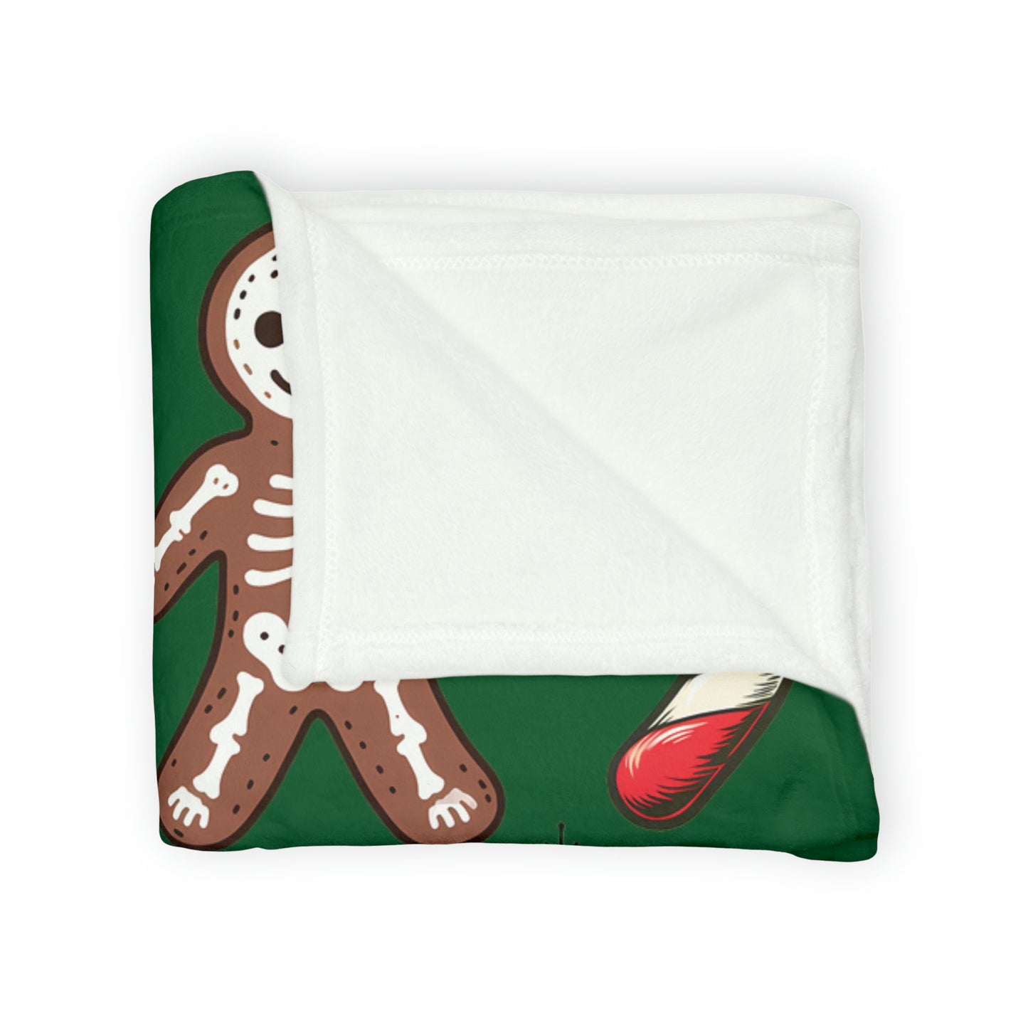 Skeleton Gingerbread and Candy Canes BlanketHome DecorVTZdesigns50" × 60"BedBeddingblanket