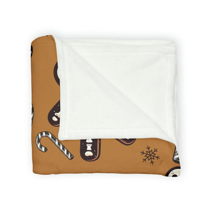 Skeleton Gingerbread Man BlanketHome DecorVTZdesigns50" × 60"BedBeddingblack