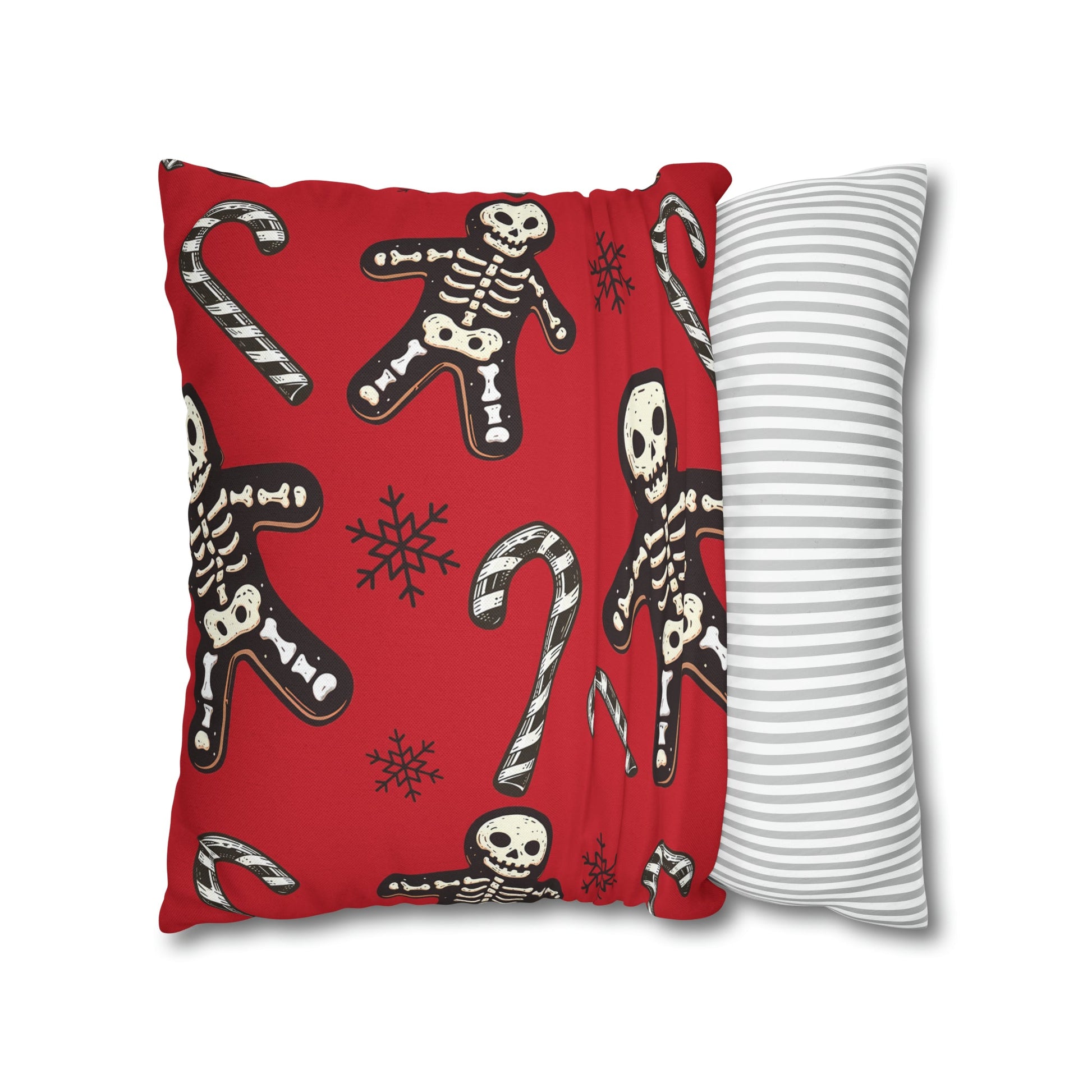 Skeleton Gingerbread Square Pillow CaseHome DecorVTZdesigns20" × 20"All Over PrintAOPBed