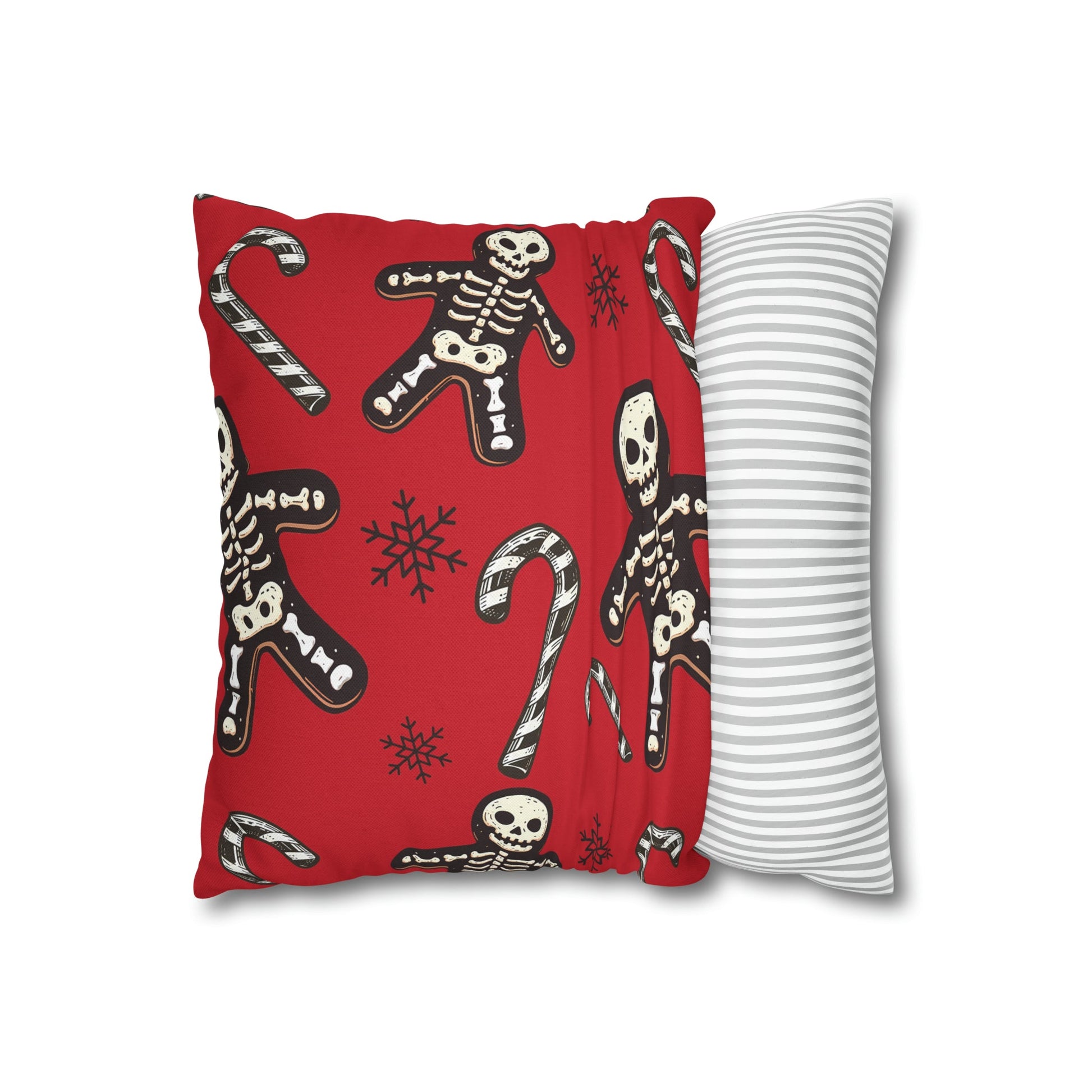 Skeleton Gingerbread Square Pillow CaseHome DecorVTZdesigns20" × 20"All Over PrintAOPBed