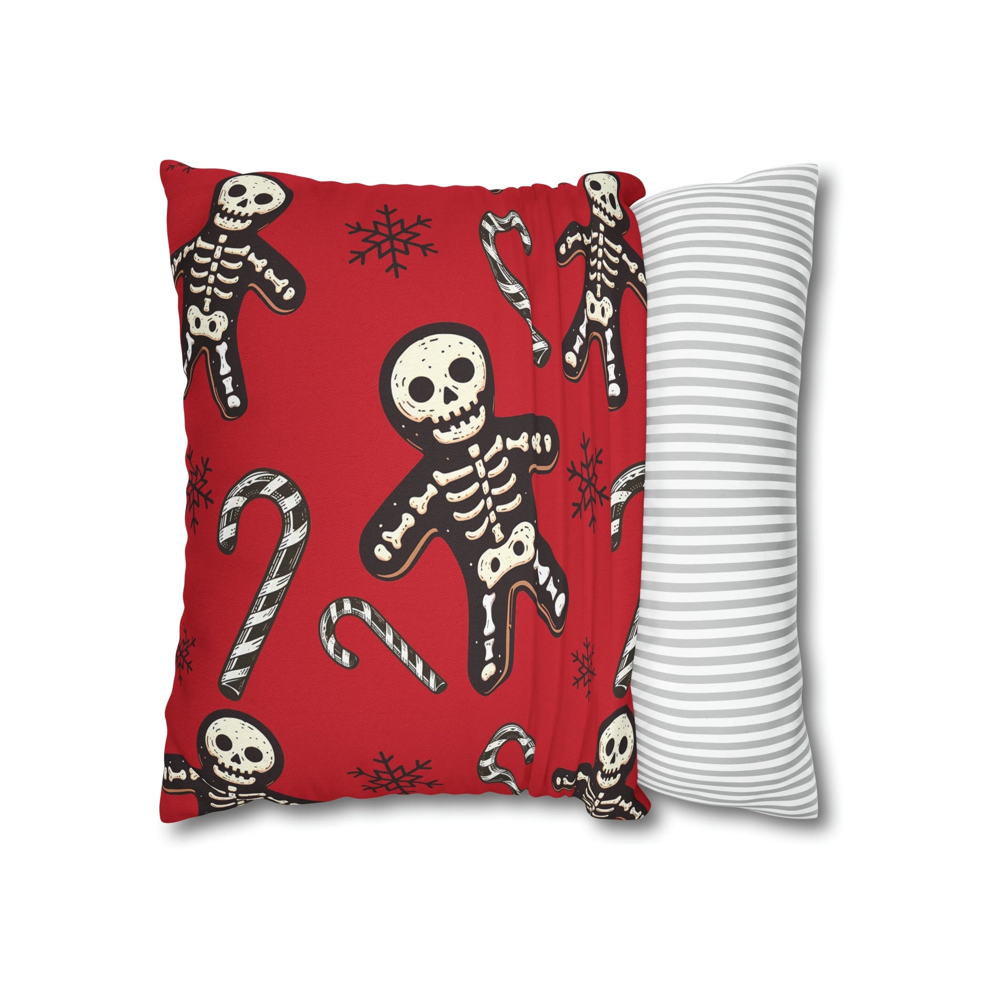 Skeleton Gingerbread Square Pillow CaseHome DecorVTZdesigns20" × 20"All Over PrintAOPBed