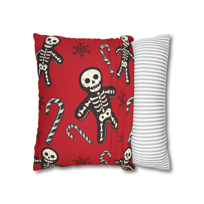 Skeleton Gingerbread Square Pillow CaseHome DecorVTZdesigns20" × 20"All Over PrintAOPBed