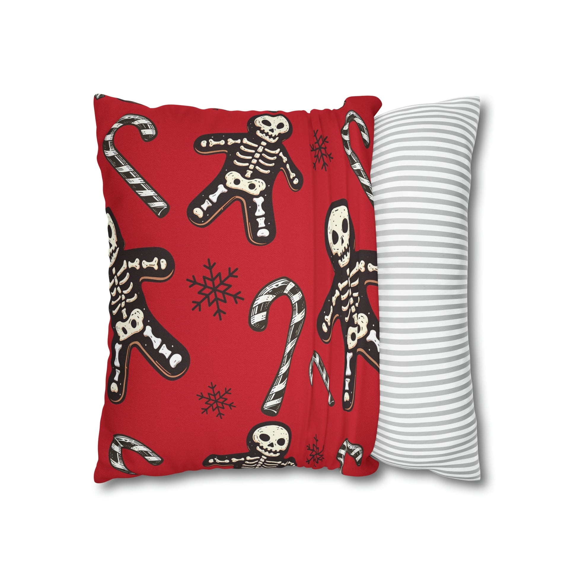 Skeleton Gingerbread Square Pillow CaseHome DecorVTZdesigns20" × 20"All Over PrintAOPBed