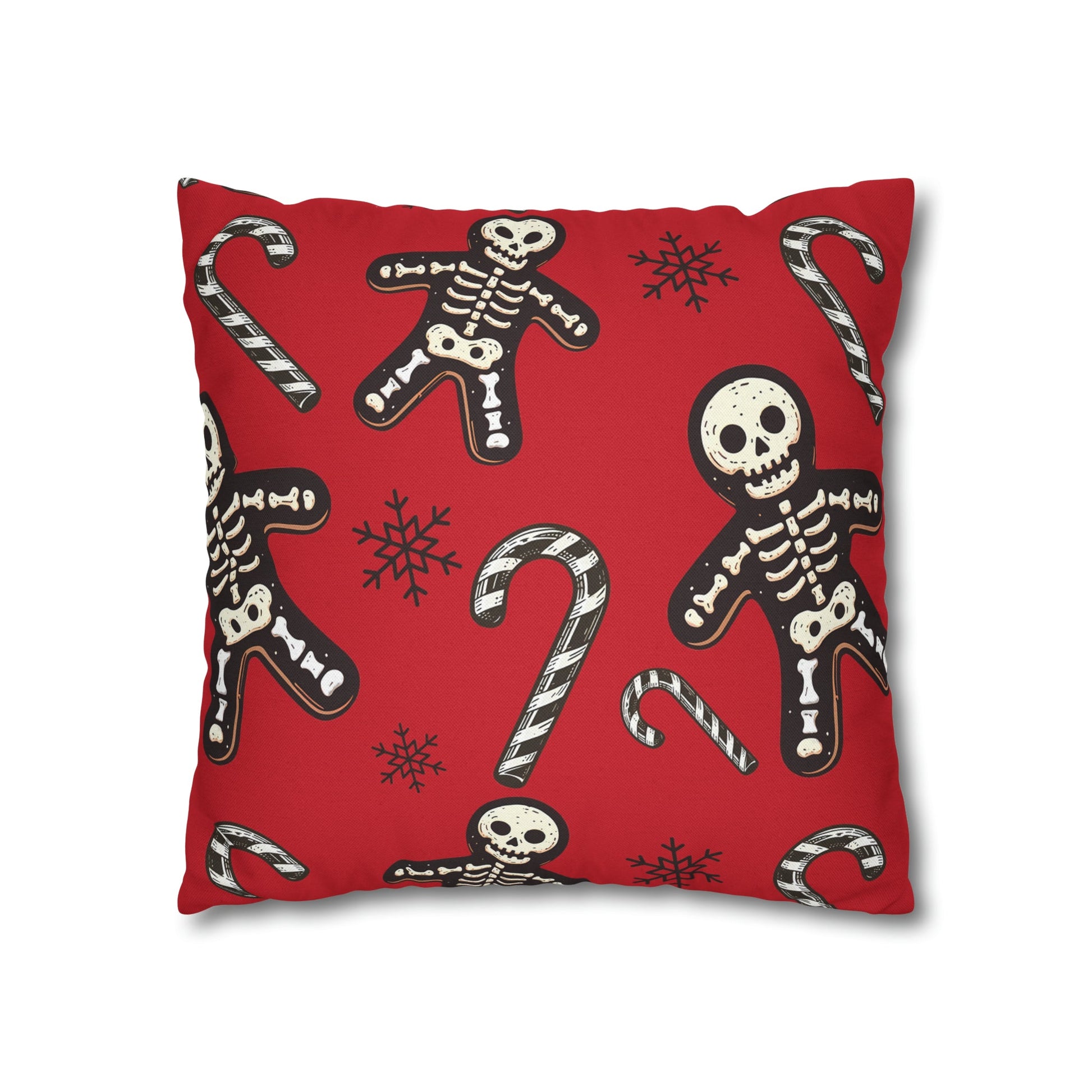 Skeleton Gingerbread Square Pillow CaseHome DecorVTZdesigns20" × 20"All Over PrintAOPBed