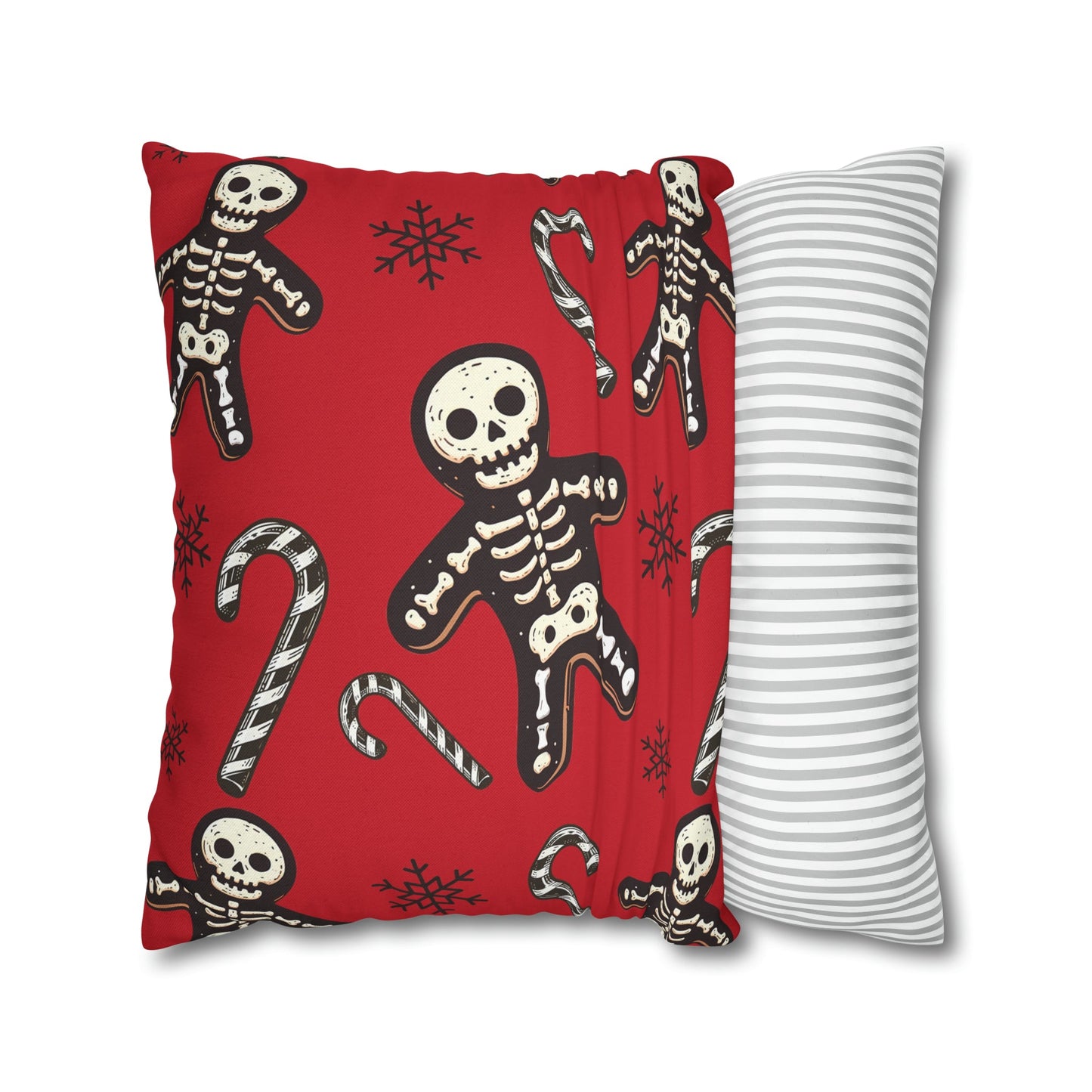 Skeleton Gingerbread Square Pillow CaseHome DecorVTZdesigns20" × 20"All Over PrintAOPBed