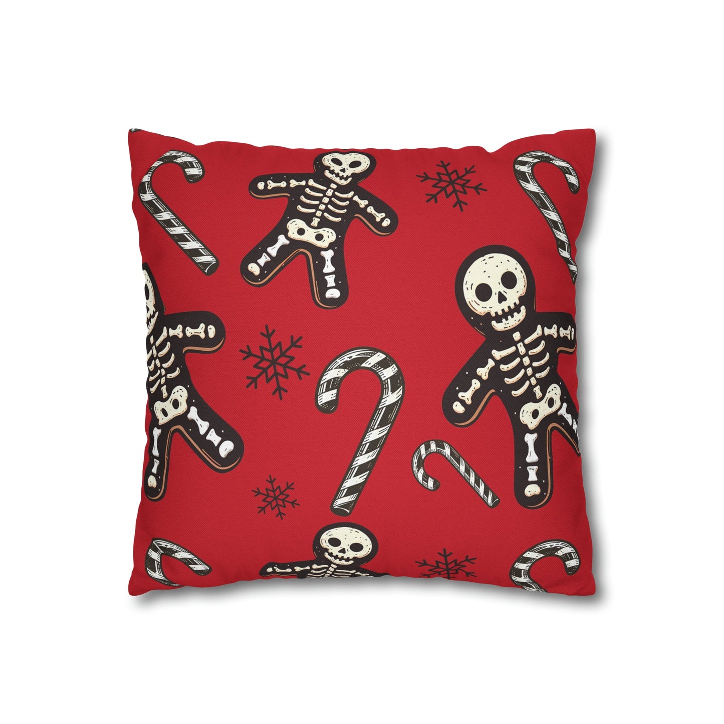 Skeleton Gingerbread Square Pillow CaseHome DecorVTZdesigns20" × 20"All Over PrintAOPBed