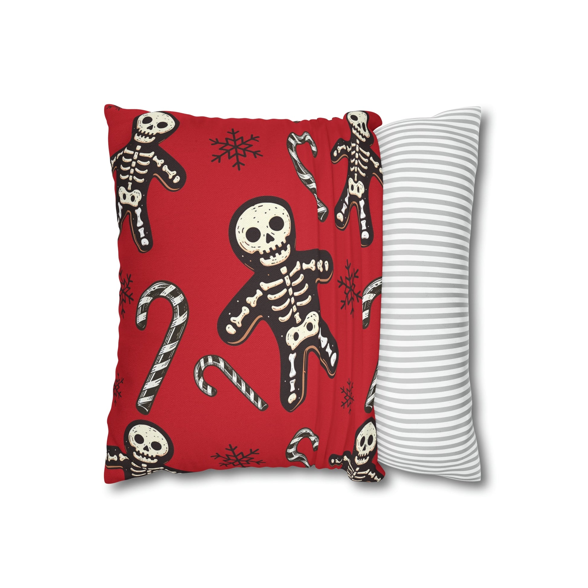 Skeleton Gingerbread Square Pillow CaseHome DecorVTZdesigns20" × 20"All Over PrintAOPBed