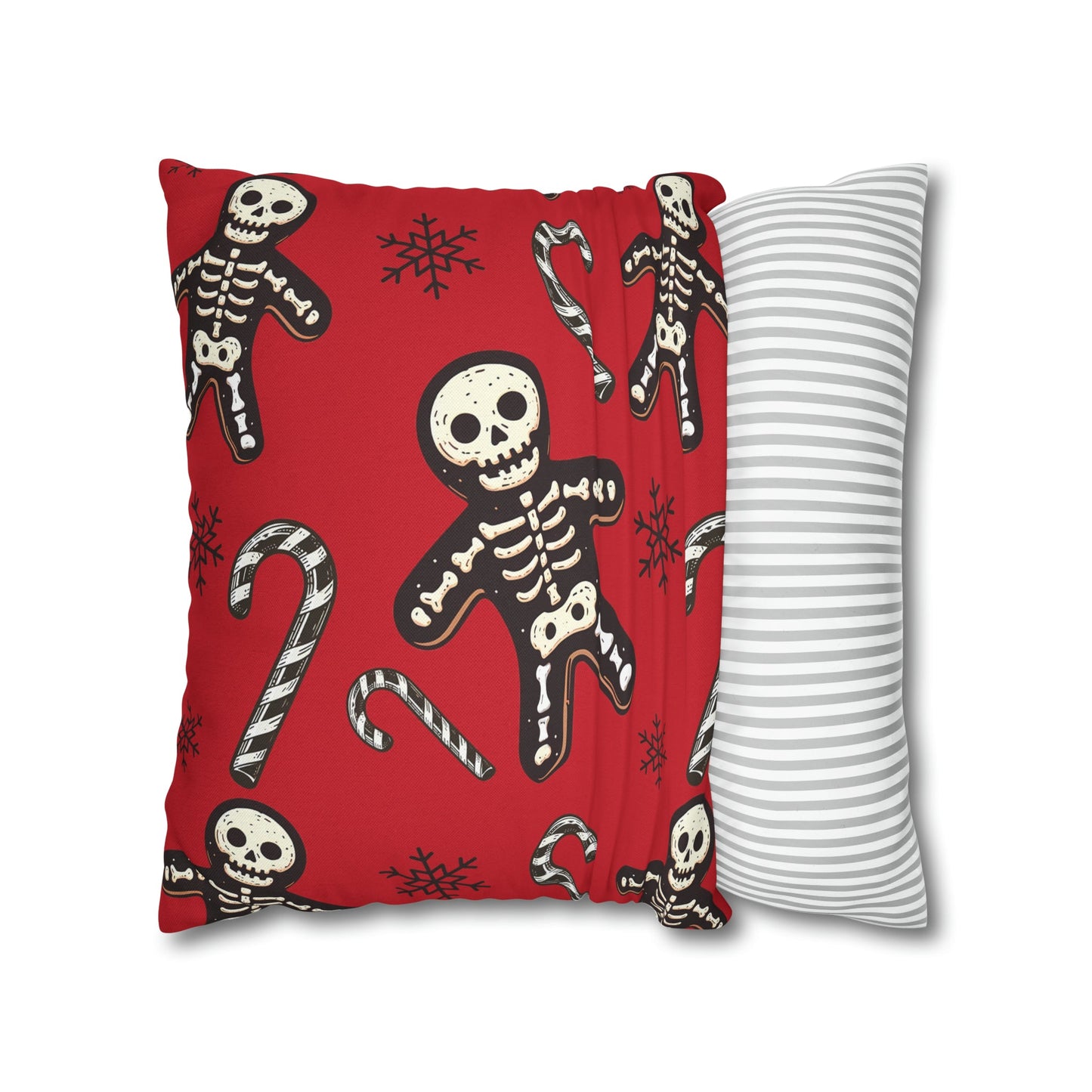 Skeleton Gingerbread Square Pillow CaseHome DecorVTZdesigns20" × 20"All Over PrintAOPBed