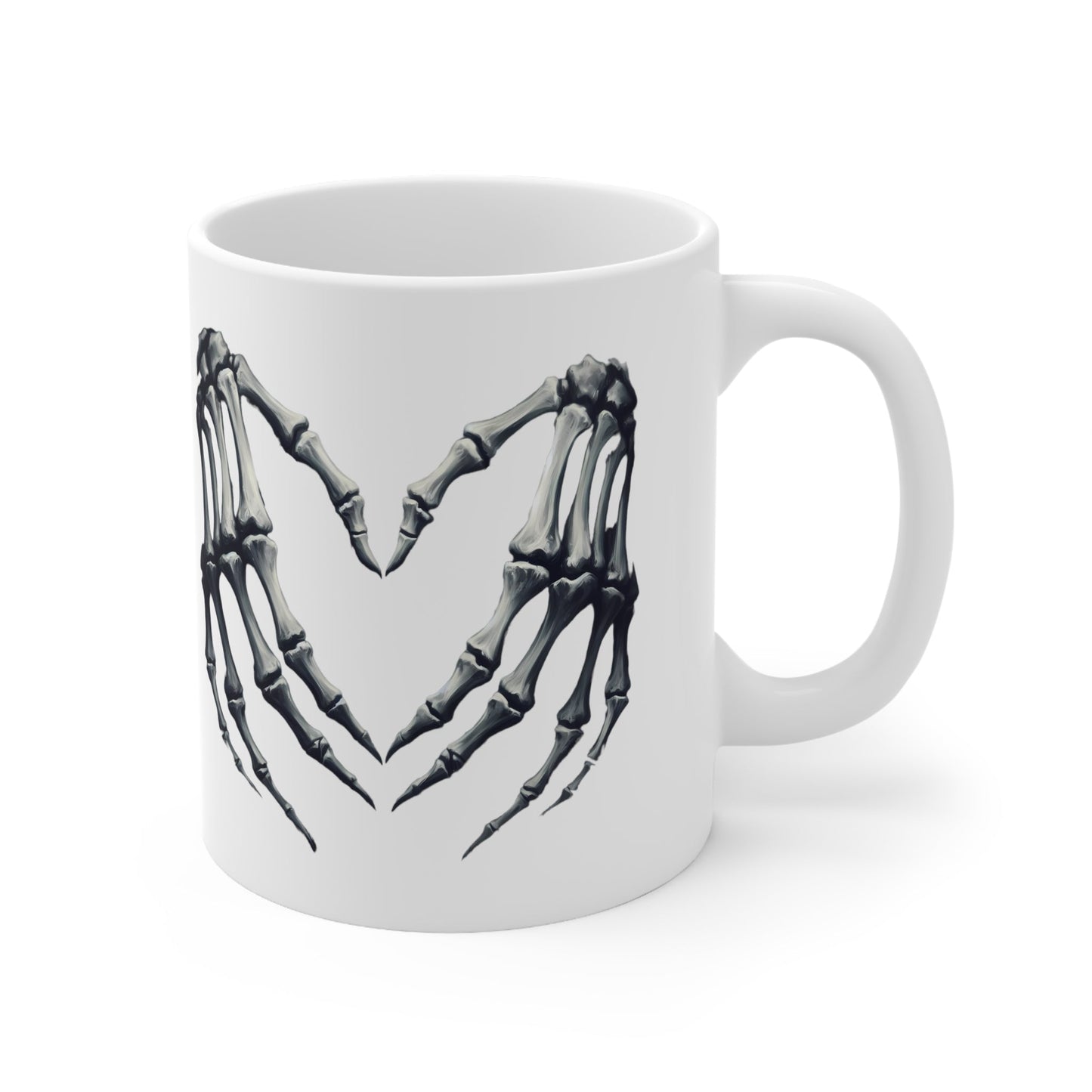 Skeleton Hand Heart Ceramic Coffee Mug 11ozMugVTZdesigns11oz11ozCoffee Mugscup