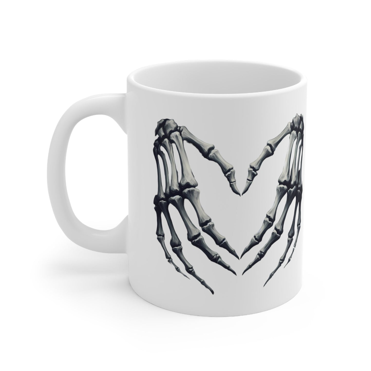 Skeleton Hand Heart Ceramic Coffee Mug 11ozMugVTZdesigns11oz11ozCoffee Mugscup