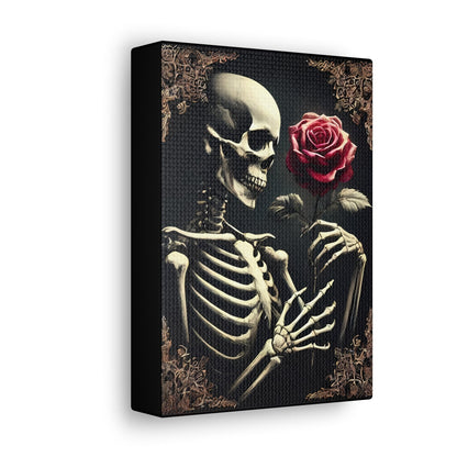 Skeleton Holding Rose Canvas Gallery WrapWall ArtVTZdesigns5″ x 7″1.25"Art & Wall DecorCanvascanvas art