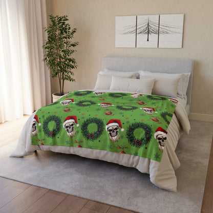 Skeleton Santa BlanketHome DecorVTZdesigns50" × 60"BedBeddingblanket