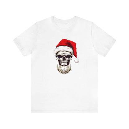 Skeleton Santa Short Sleeve Tee ShirtT - ShirtVTZdesignsWhiteXSchristmasclothingCotton