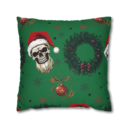 Skeleton Santa Square Pillow CaseHome DecorVTZdesigns20" × 20"All Over PrintAOPBed