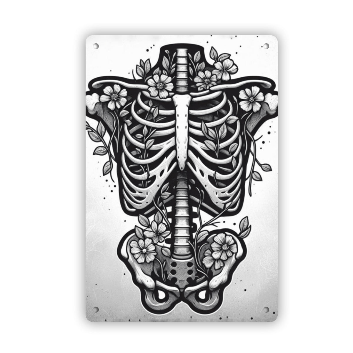 Skeleton Torso SignVTZdesignsWhite12x16inchaluminumArt & Wall DecorDecor