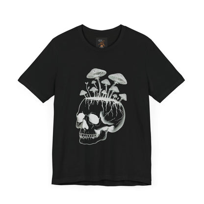 Skull and Mushrooms Tee ShirtT - ShirtVTZdesignsVintage WhiteXSclothingcottage corecottagecore