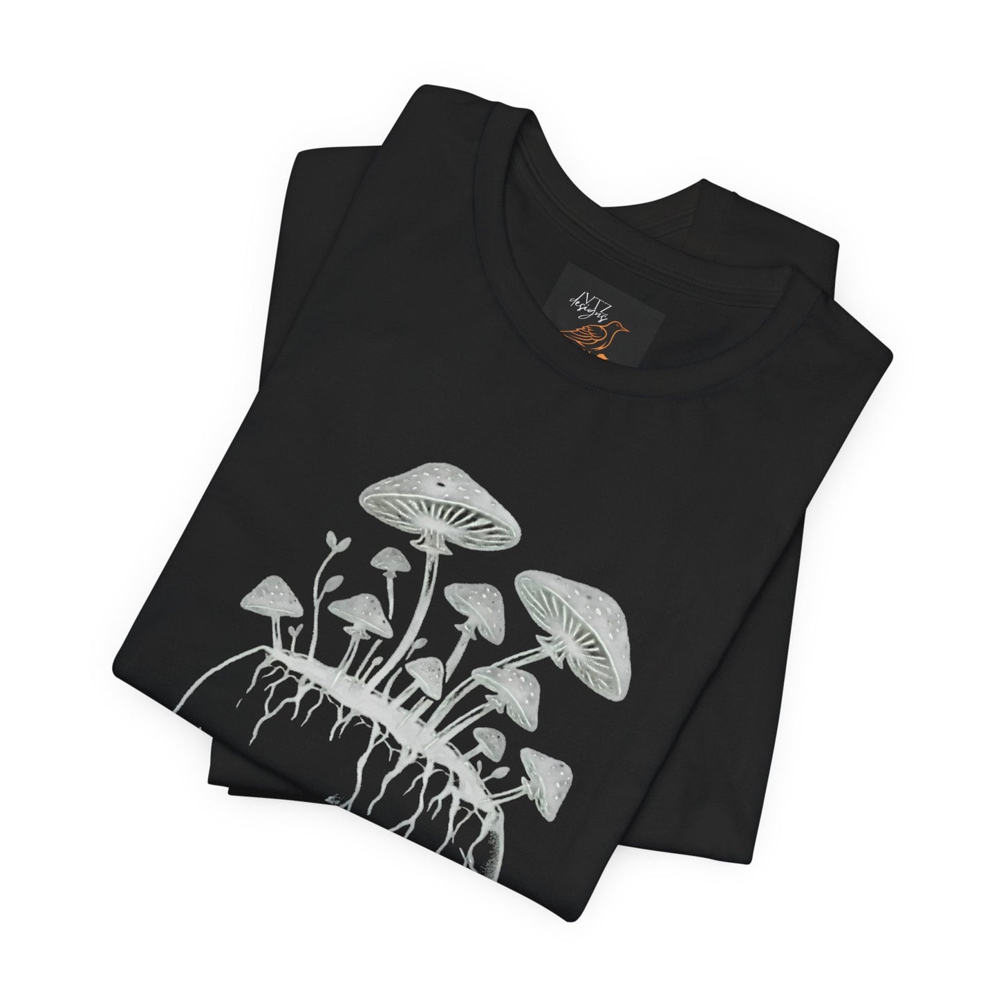 Skull and Mushrooms Tee ShirtT - ShirtVTZdesignsVintage WhiteXSclothingcottage corecottagecore