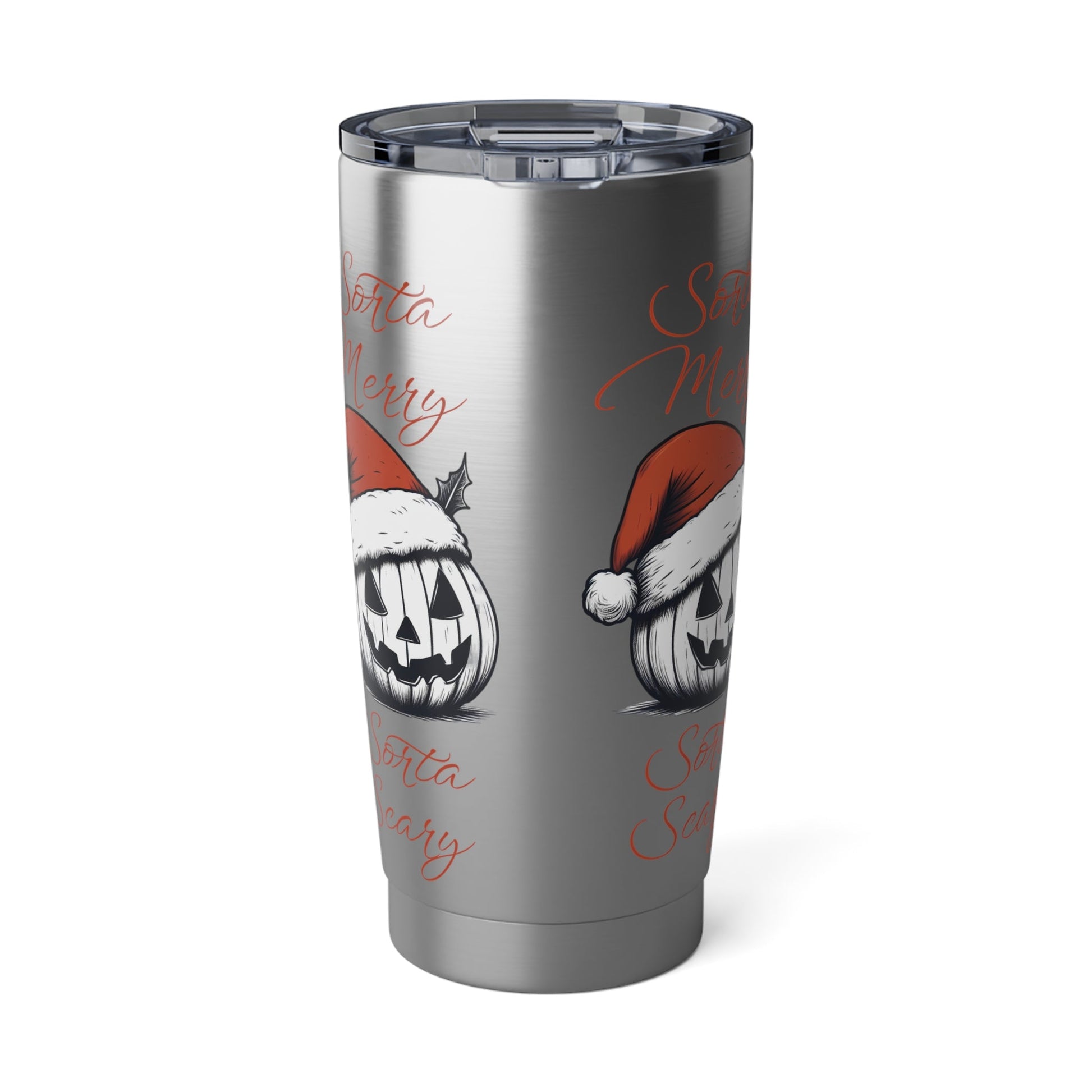 Sorta Merry Sorta Scary 20oz TumblerMugVTZdesigns20ozSilver20 ozBottles & Tumblerschristmas