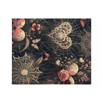 Spiderwebs Hearts and Roses Throw BlanketHome DecorVTZdesigns60" × 50"BedBeddingBlankets