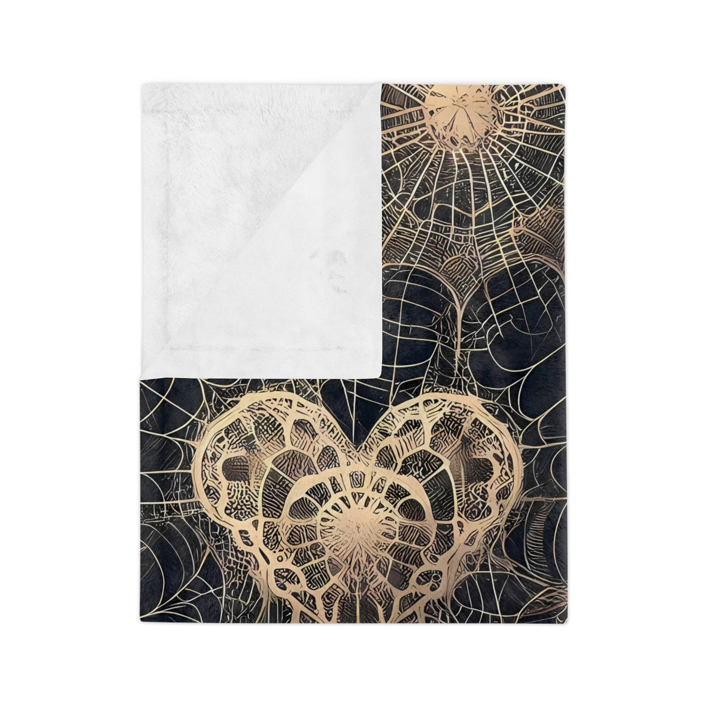 Spiderwebs Hearts and Roses Throw BlanketHome DecorVTZdesigns60" × 50"BedBeddingBlankets