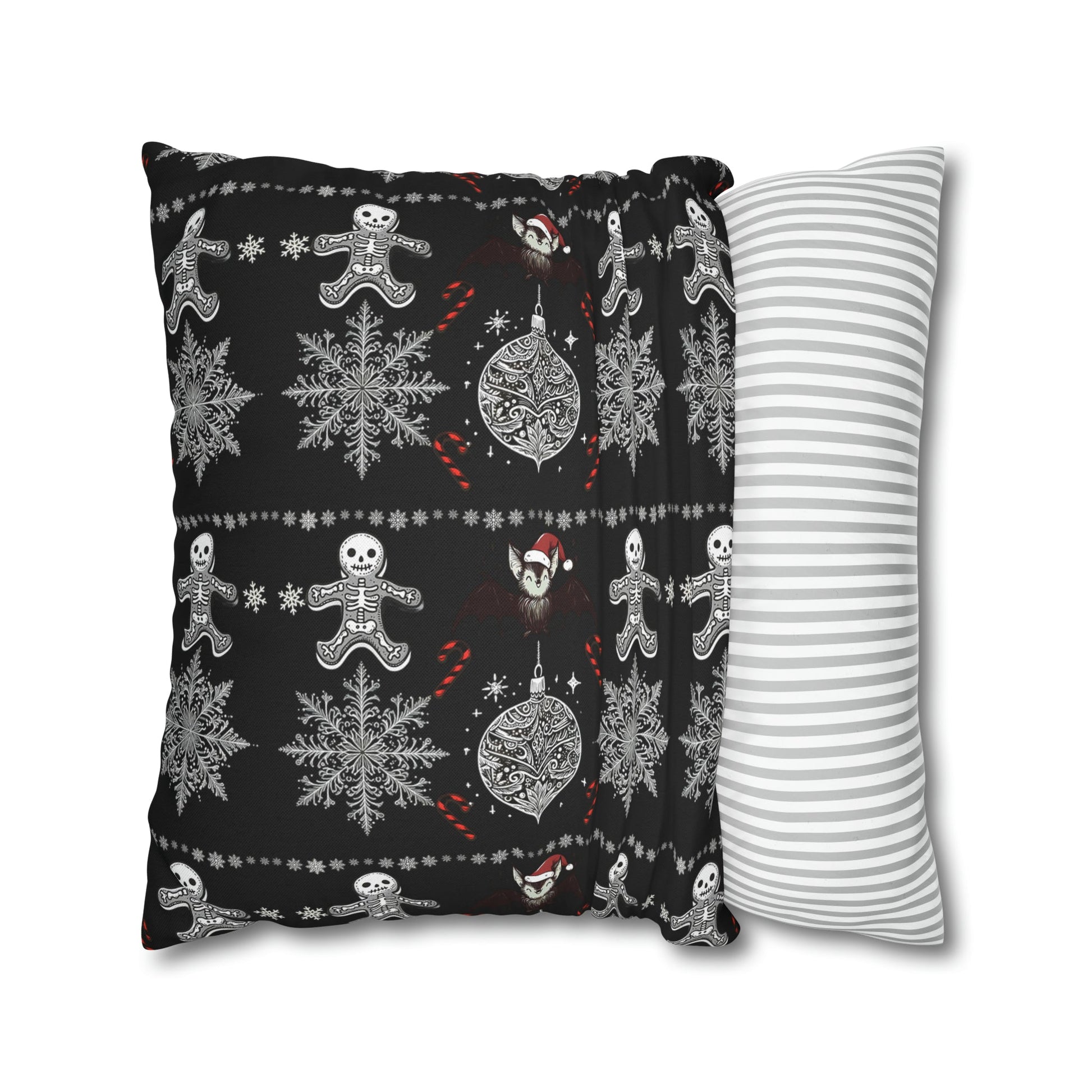 Spooky Christmas Square Pillow CaseHome DecorVTZdesigns20" × 20"All Over PrintAOPbats