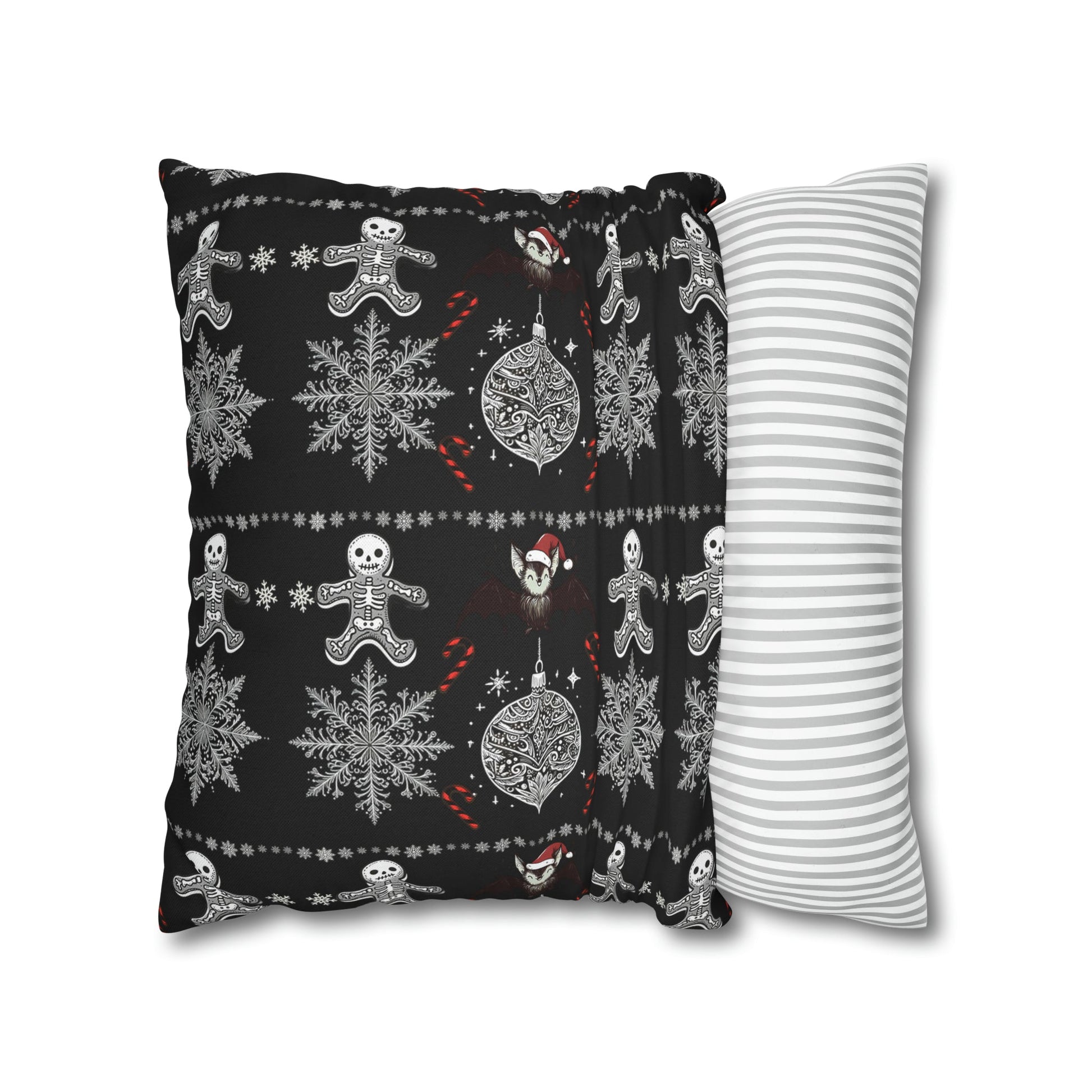 Spooky Christmas Square Pillow CaseHome DecorVTZdesigns20" × 20"All Over PrintAOPbats