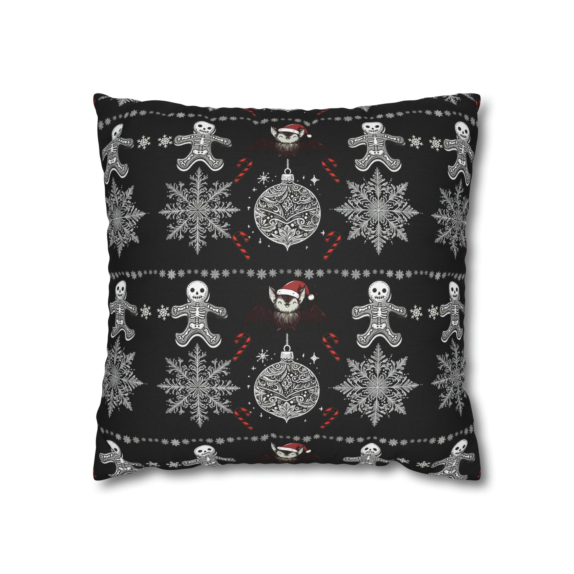 Spooky Christmas Square Pillow CaseHome DecorVTZdesigns20" × 20"All Over PrintAOPbats