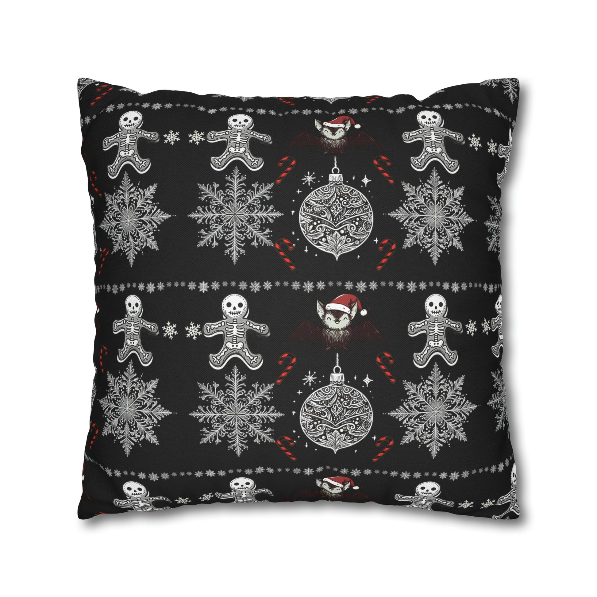 Spooky Christmas Square Pillow CaseHome DecorVTZdesigns20" × 20"All Over PrintAOPbats