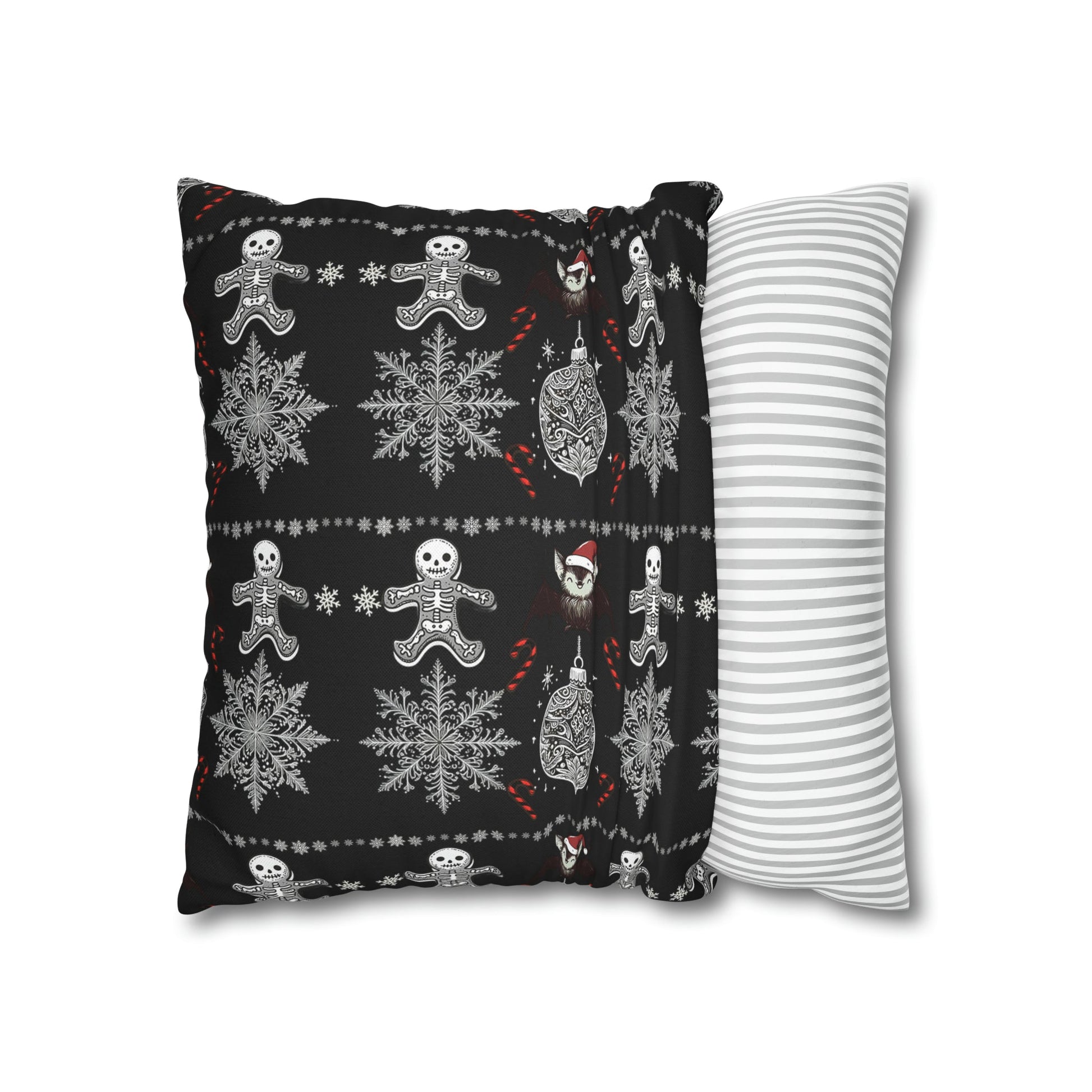 Spooky Christmas Square Pillow CaseHome DecorVTZdesigns20" × 20"All Over PrintAOPbats