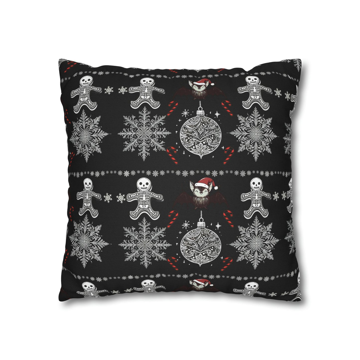 Spooky Christmas Square Pillow CaseHome DecorVTZdesigns20" × 20"All Over PrintAOPbats