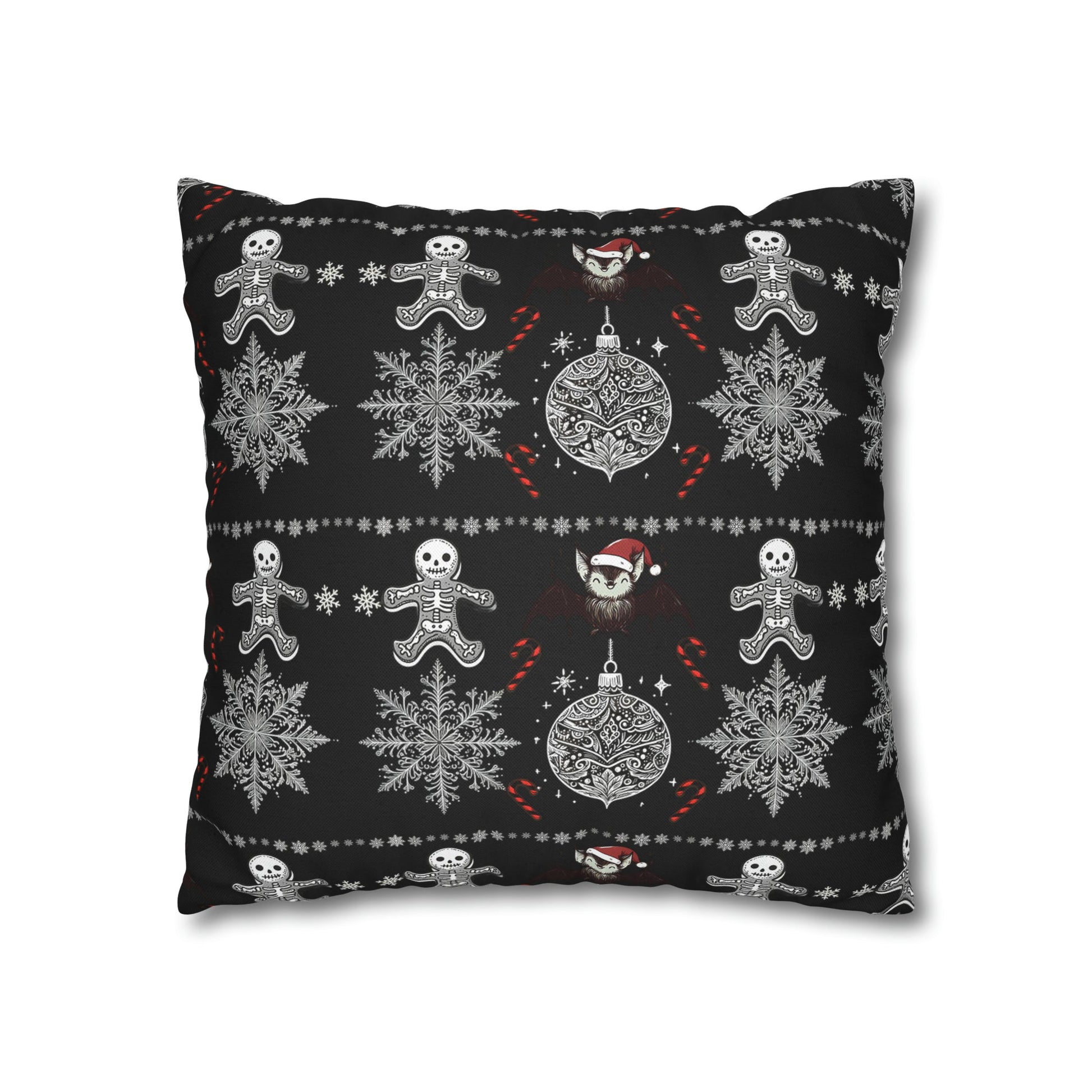 Spooky Christmas Square Pillow CaseHome DecorVTZdesigns20" × 20"All Over PrintAOPbats