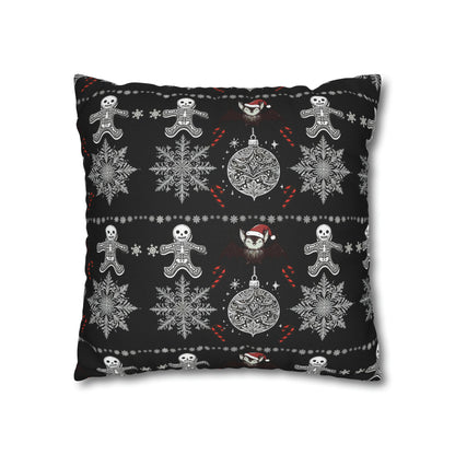 Spooky Christmas Square Pillow CaseHome DecorVTZdesigns20" × 20"All Over PrintAOPbats