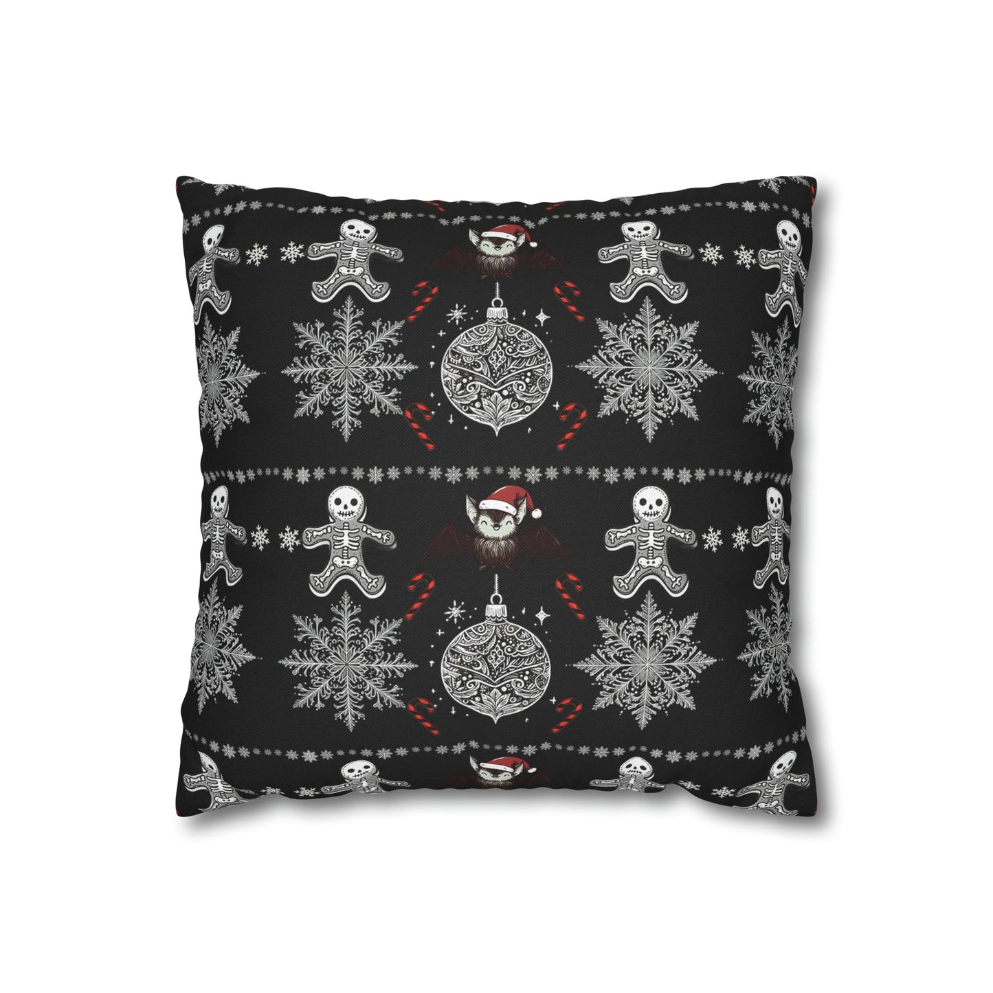 Spooky Christmas Square Pillow CaseHome DecorVTZdesigns20" × 20"All Over PrintAOPbats