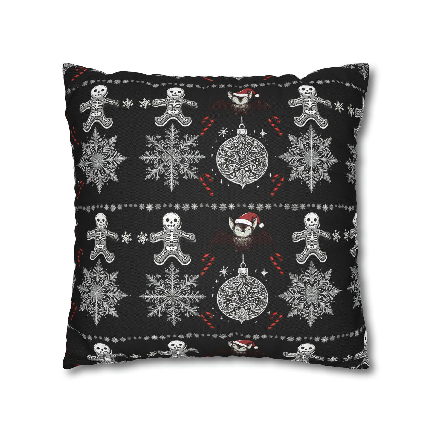 Spooky Christmas Square Pillow CaseHome DecorVTZdesigns20" × 20"All Over PrintAOPbats