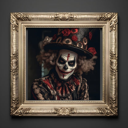 Spooky Clown Halloween Poster Wall Art DecorVTZdesigns5″×7″carnivalcarnivalcoreclowns